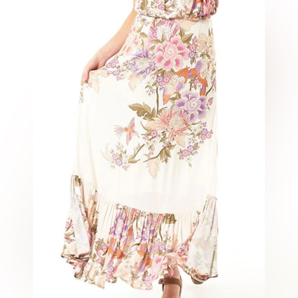 ISO WTB LOOKING FOR WANT TO PURCHASE SPELL SKIRT L XL BLUE SKIES FLORAL CREAM